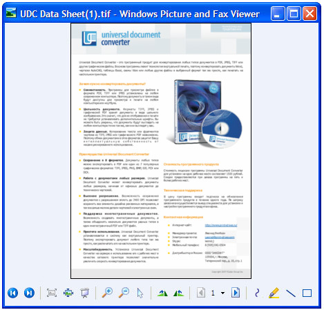 Converted document in Windows Picture and Fax Viewer.